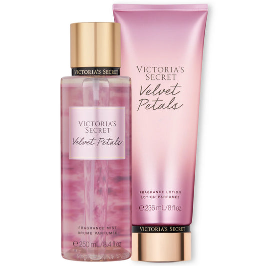 KIT VICTORIA'S SECRET VELVET PETALS (HIDRATANTE 236ML + BODY SPLASH 250ML)